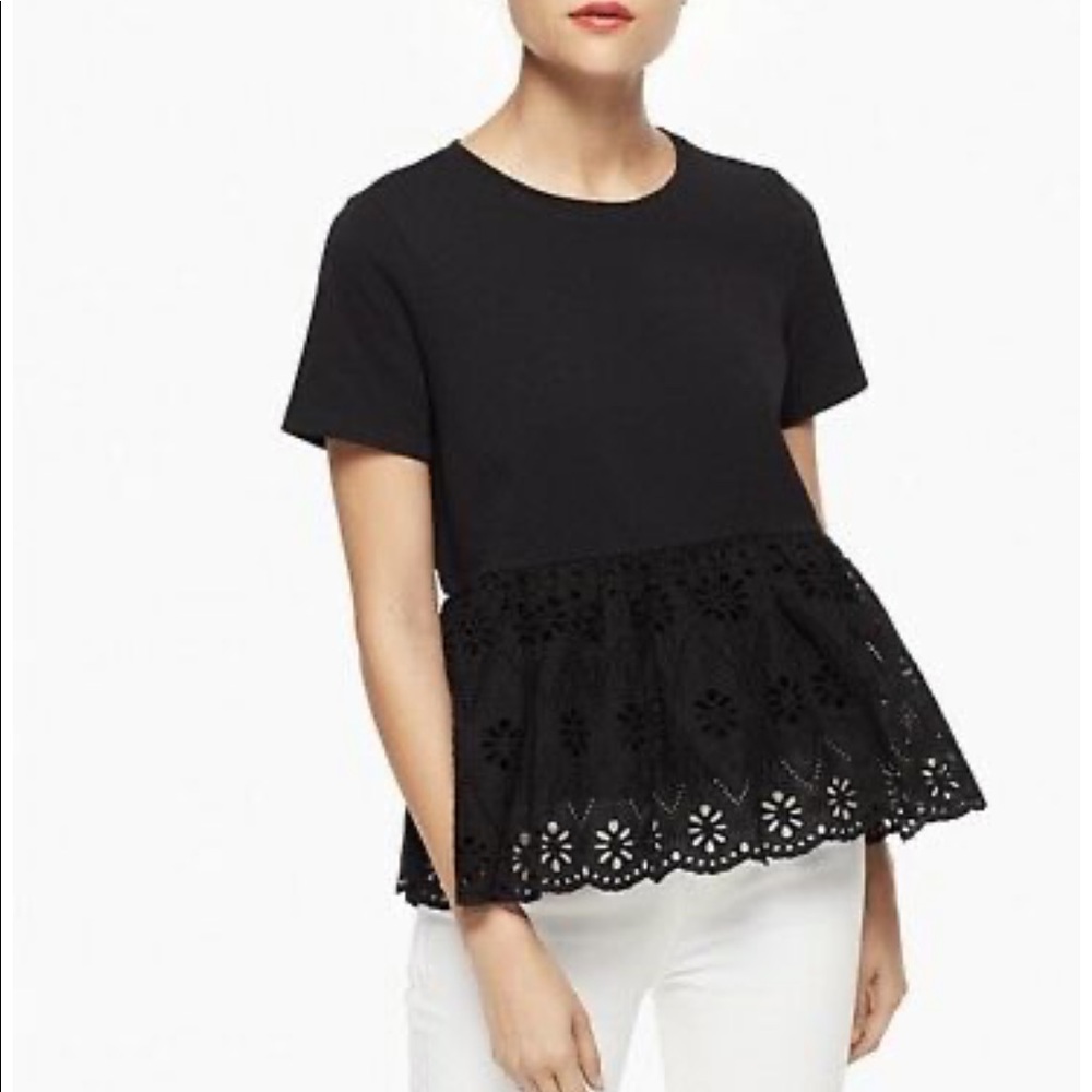 Kate spade ♠️ black eyelet large top